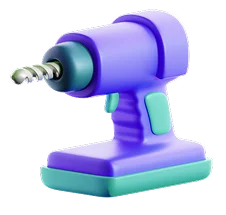 Ícone de berbequim roxo, representando imprevistos em casa e a importância de um seguro multirriscos para proteger a habitação.